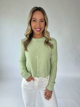 Sweet Serendipity Cardigan - Mint Green