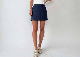 Cool & Collected Skort - Navy Blue