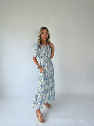 Perfectly Put Together Maxi Dress - Blue