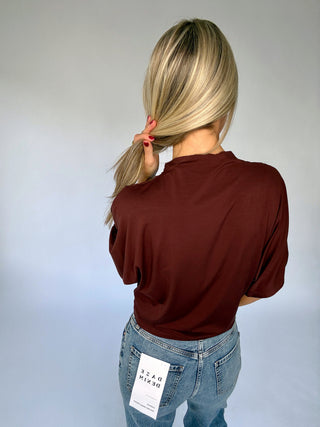 Darling Details Drape Top - Wine