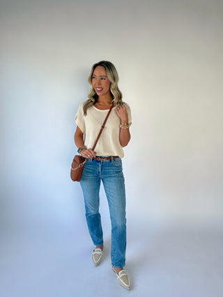 Soaking Up The Sunshine Knit Top - Ivory