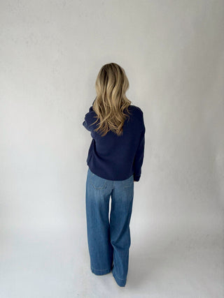 The Ellis Cardigan - Navy Blue