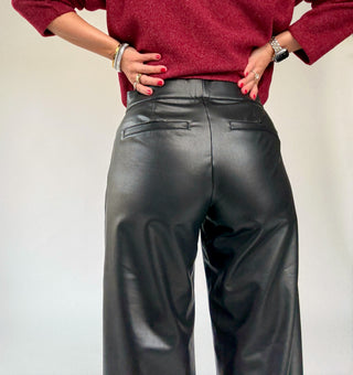 SANCTUARY Runway Leather Trouser - Black