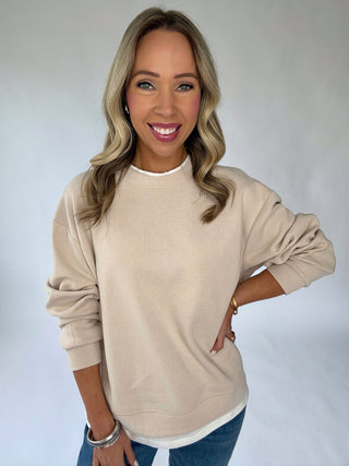 Classic Choice Layered Pullover - Clay