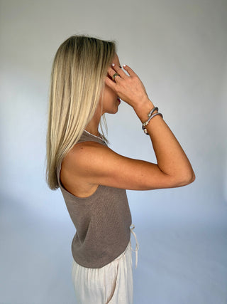 The Only One Knit Tank - Mocha