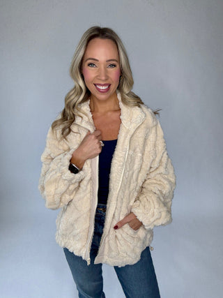 Plush Perfection Jacket - Ecru