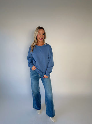 Everyday Essential Top - Denim Blue
