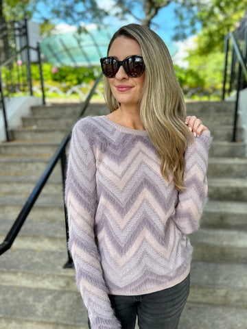 Trending Up Sweater - Lavender