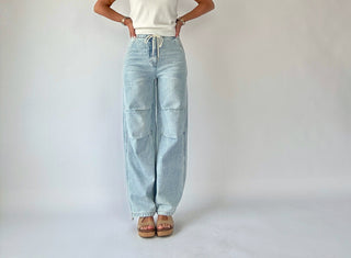 Jet Set Jogger Drawcord Jeans
