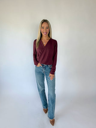 That's A Wrap Top - Mulberry