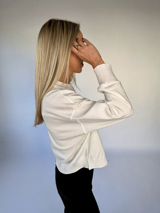 Easy As Ever Lightweight Sweater - White
