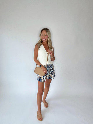 The Sunlit Seashell Knit Tank - Ivory