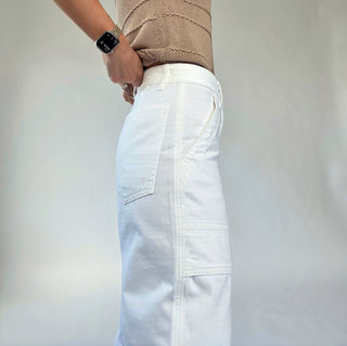 SANCTUARY Boyfriend Utility Pant - White