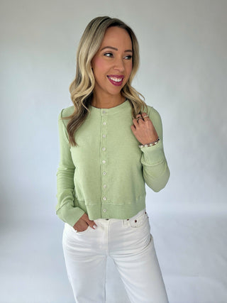 Sweet Serendipity Cardigan - Mint Green