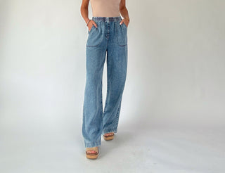 Bend The Rules Denim Pants - Chambray