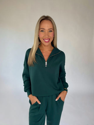 VARLEY Hawley Half Zip Sweat - Ponderosa Pine