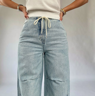 Jet Set Jogger Drawcord Jeans