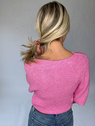 Flirty & Fun Knit Top - Sweet Pink