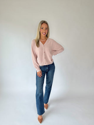Open To It Cardigan - Soft Pink