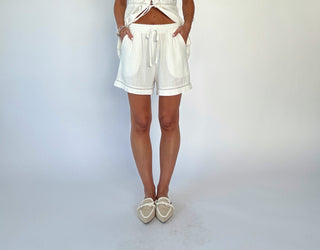 Lunch On The Terrace Shorts - Off White