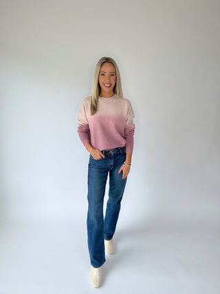Blushing Beauty Ombre Sweater - Mauve