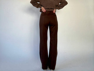Ease & Elegance Front Seam Pant - Brown