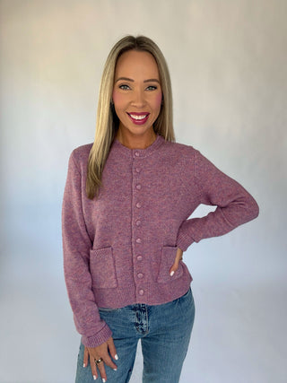 The Cambridge Cardigan - Plum