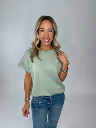 Cool & Collected Top - Light Sage