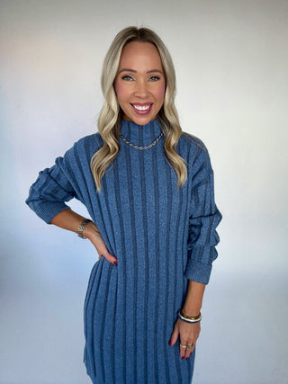True Blue Sweater Dress
