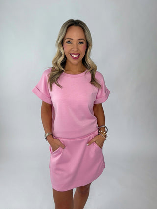 Cool & Collected Skort - Pink