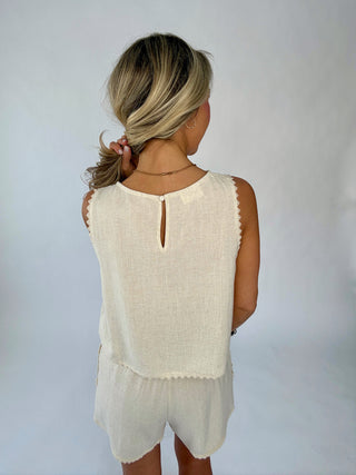 Cloud Nine Linen Top - Natural