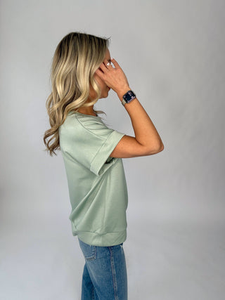Cool & Collected Top - Light Sage