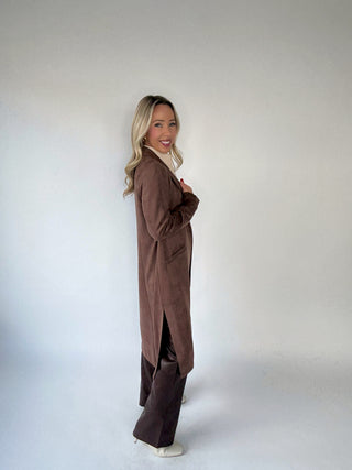 Cinnamon Suede Duster