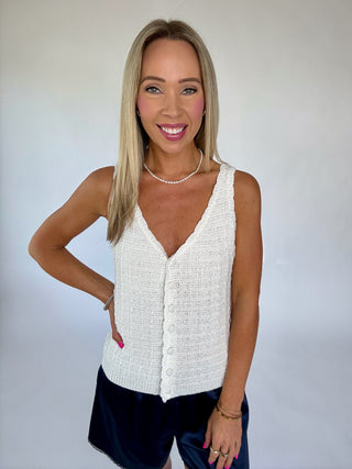 As You Wish Knit Tank - Off White