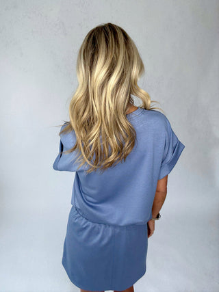 Cool & Collected Top - Misty Blue
