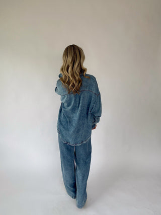 Bend The Rules Denim Top - Chambray