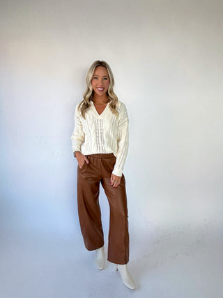 The Lennox Vegan Leather Pant