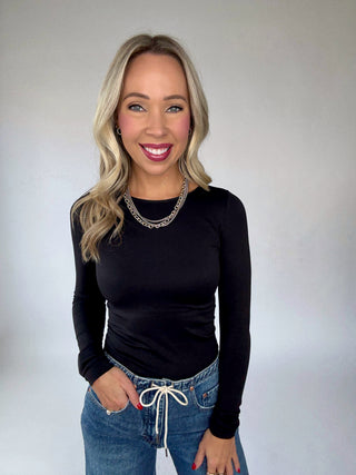 Classic Core Long Sleeve Top - Black