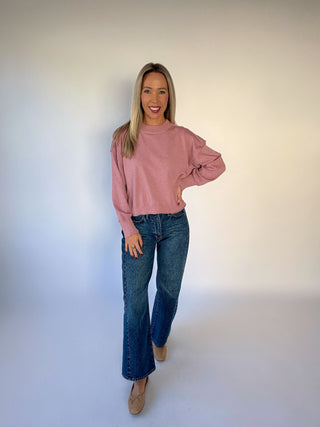 Easy As Ever Lightweight Sweater - Mauve