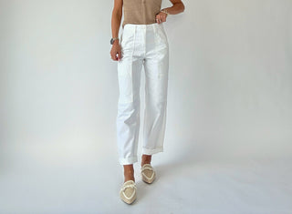 SANCTUARY Boyfriend Utility Pant - White