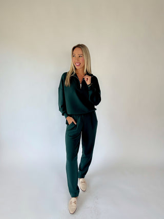 VARLEY Hawley Half Zip Sweat - Ponderosa Pine