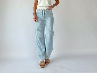 Jet Set Jogger Drawcord Jeans