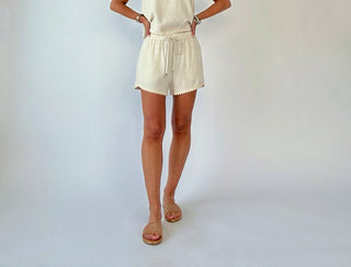 Cloud Nine Linen Shorts - Natural
