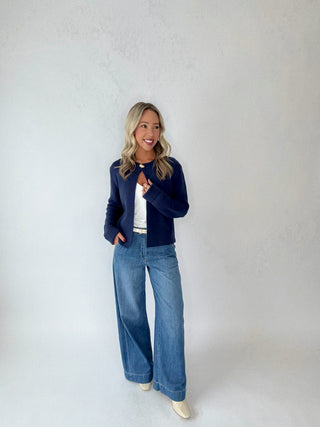 The Ellis Cardigan - Navy Blue