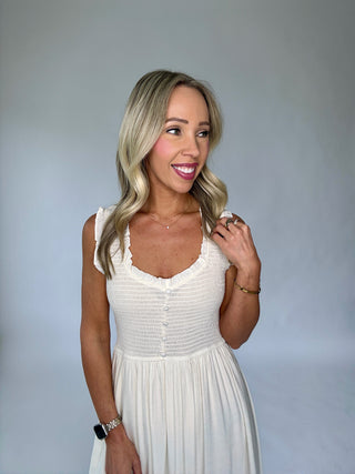 Feels Like Summer Midi Dress - Natural