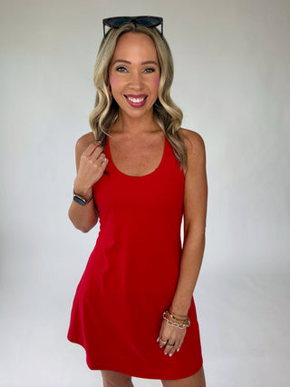 On The Move Active Dress - True Red