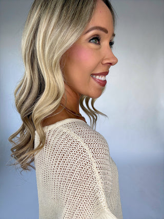 Soaking Up The Sunshine Knit Top - Ivory