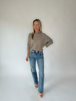 Piper Pullover Oversized Sweater - Mocha