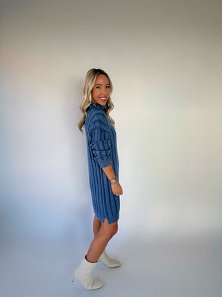 True Blue Sweater Dress