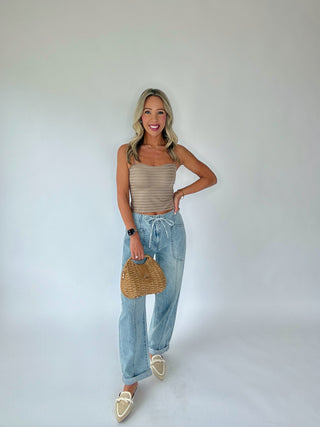 Subtle Shimmer Bralette - Mocha